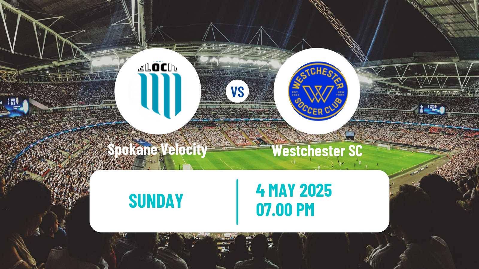 Soccer USL League One Spokane Velocity - Westchester SC