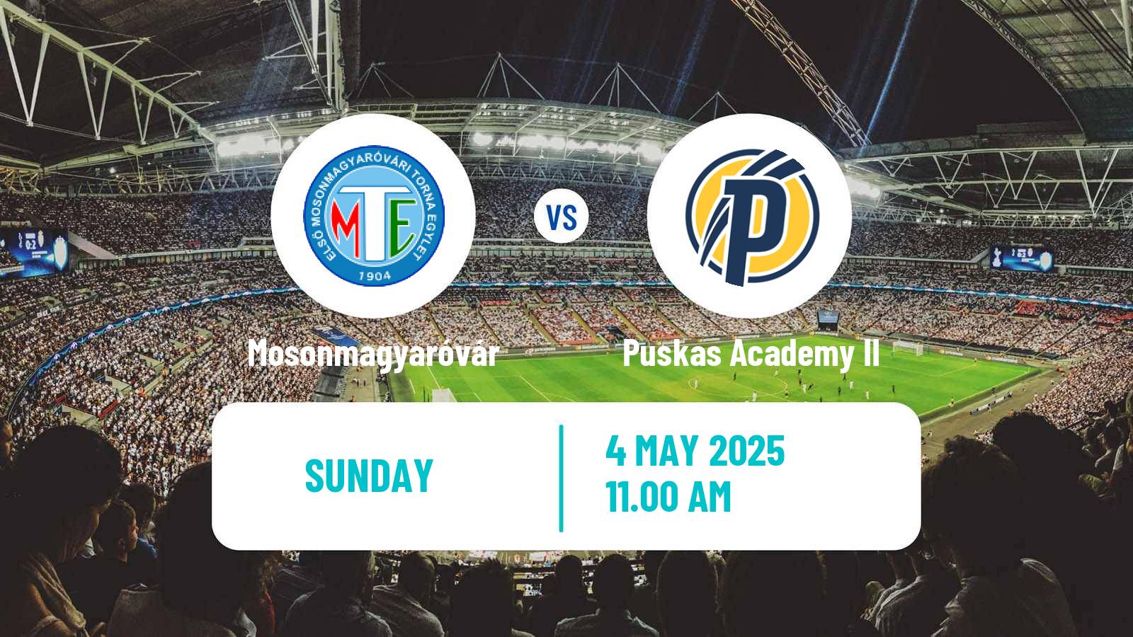 Soccer Hungarian NB III Northwest Mosonmagyaróvár - Puskas Academy II