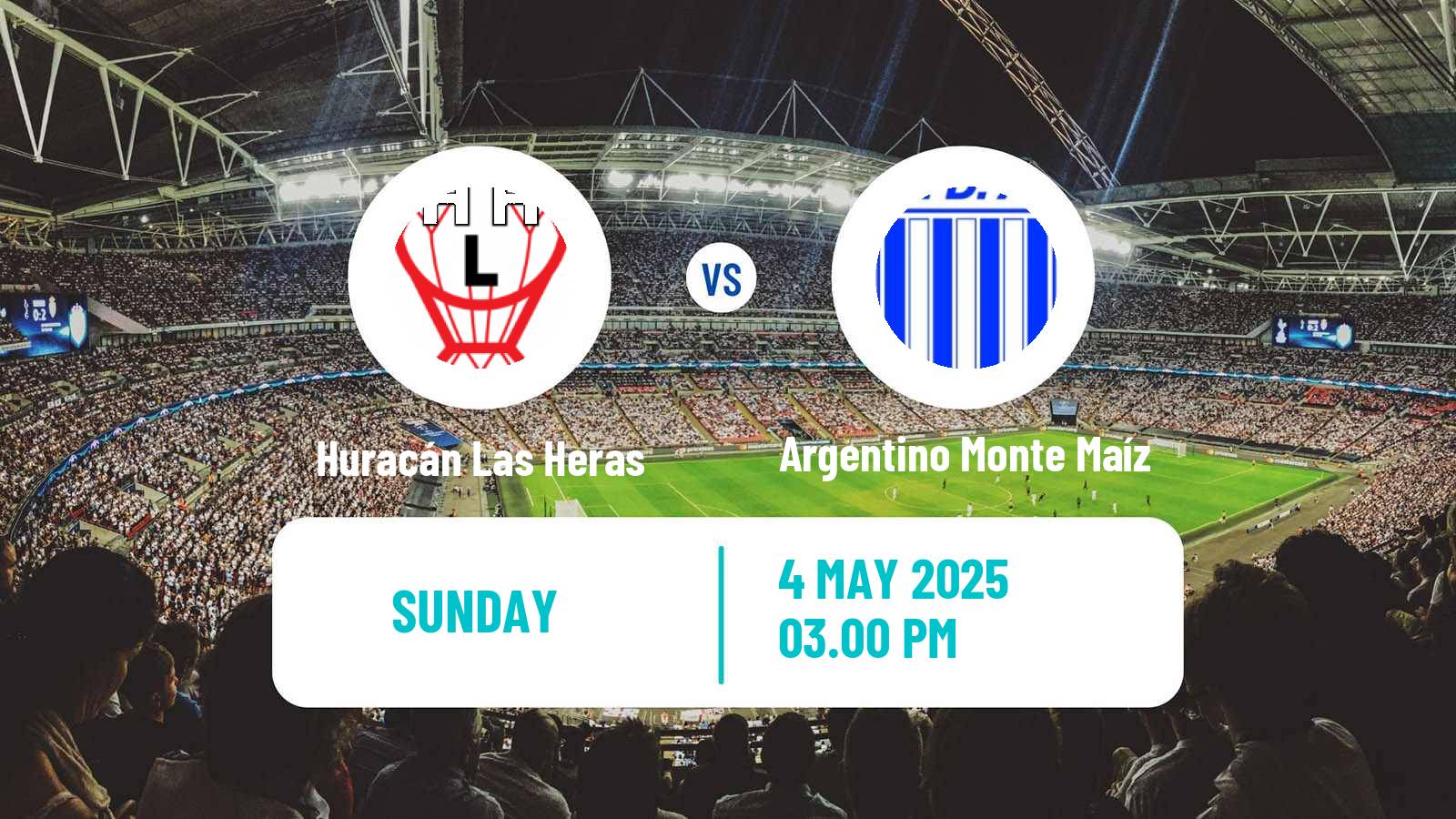 Soccer Argentinian Torneo Federal Huracán Las Heras - Argentino Monte Maíz