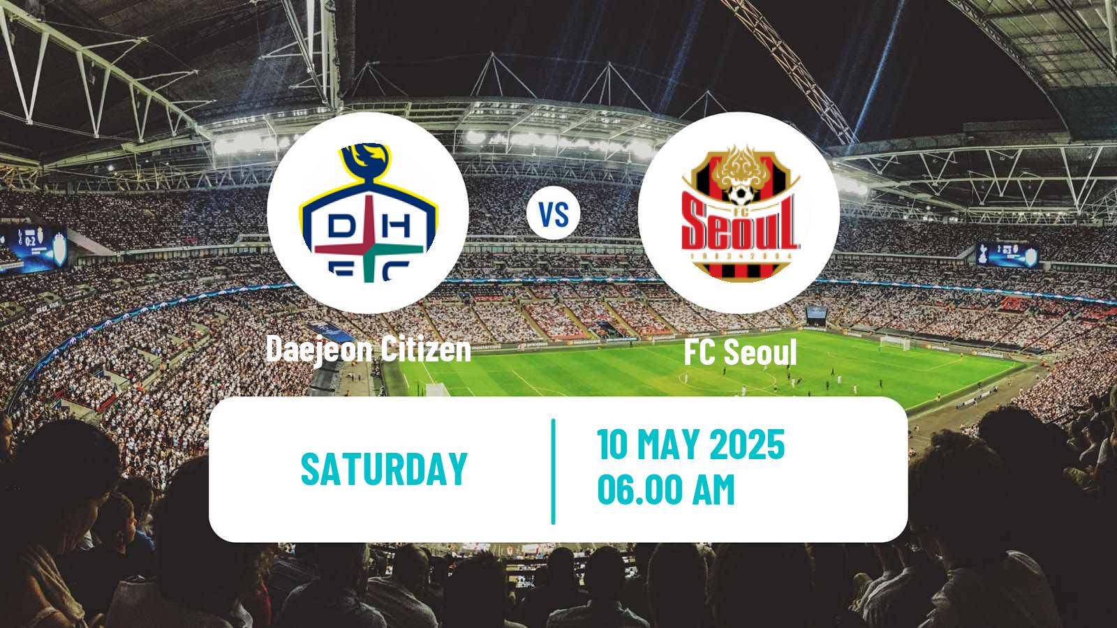 Soccer South Korean K-League 1 Daejeon Citizen - FC Seoul