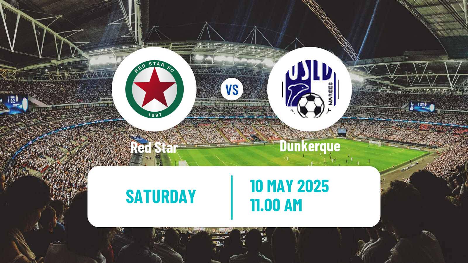 Soccer French Ligue 2 Red Star - Dunkerque