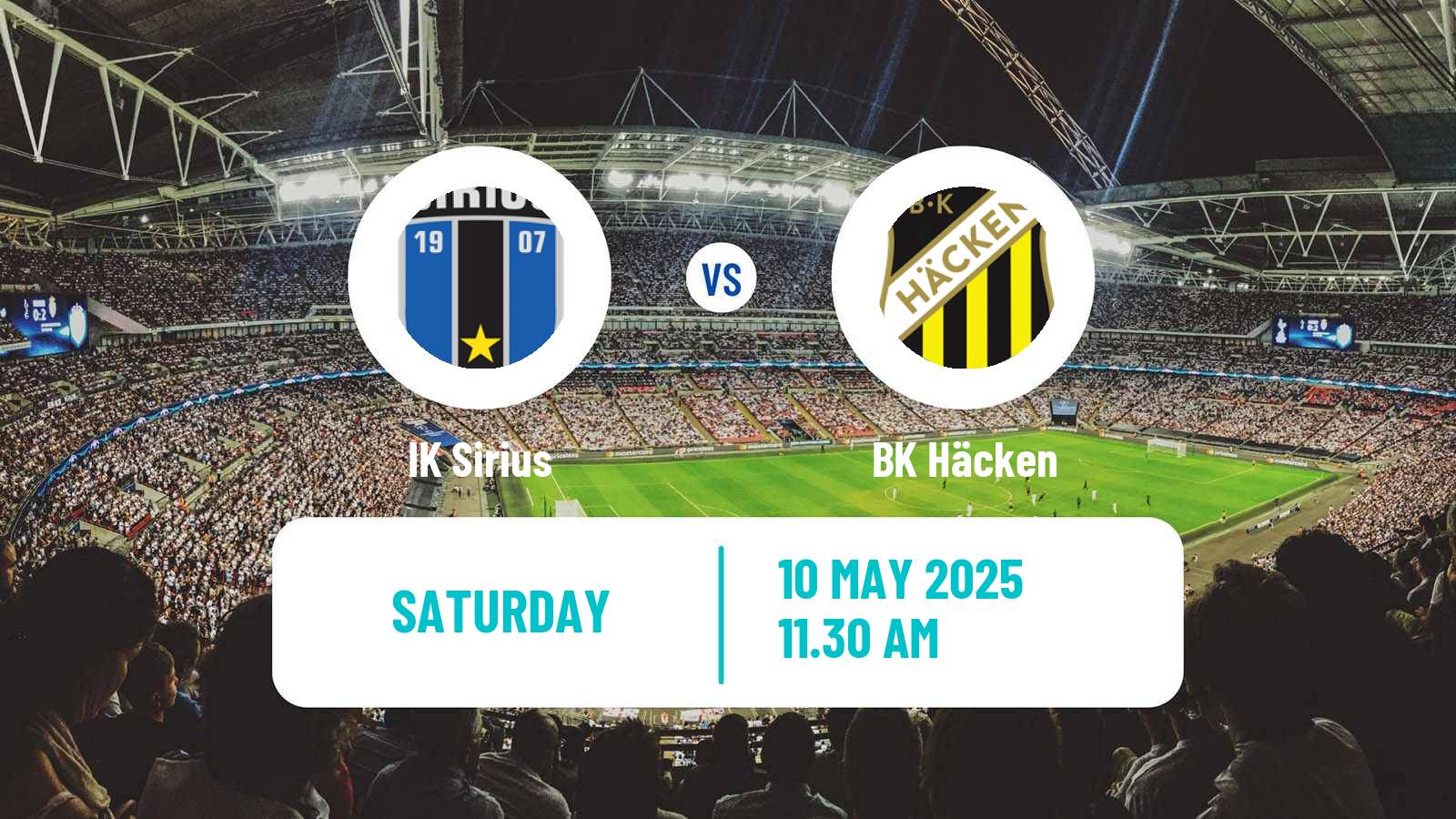 Soccer Swedish Allsvenskan Sirius - Häcken