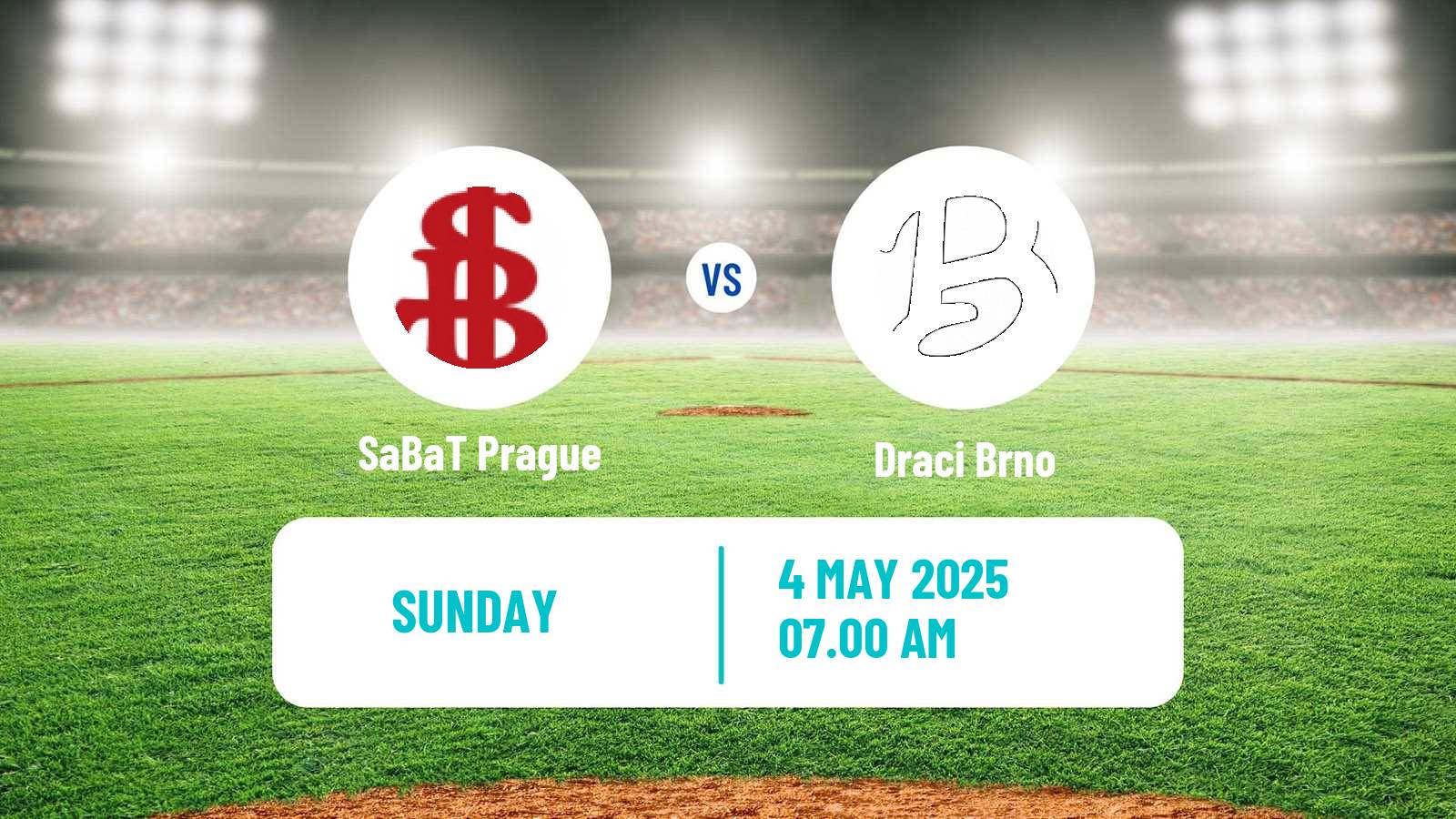 Baseball Czech Extraliga Baseball SaBaT Prague - Draci Brno