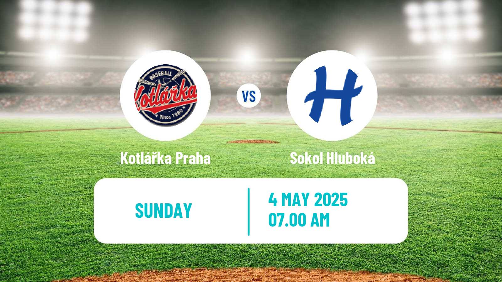 Baseball Czech Extraliga Baseball Kotlářka Praha - Sokol Hluboká