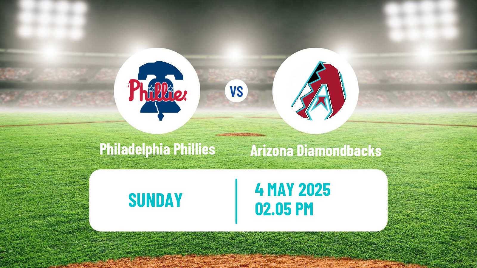 Baseball MLB Philadelphia Phillies - Arizona Diamondbacks