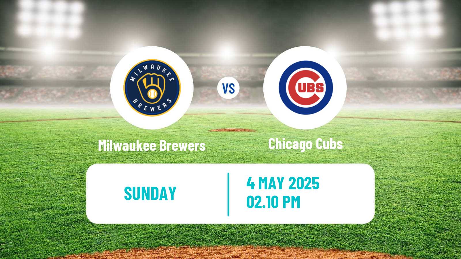 Baseball MLB Milwaukee Brewers - Chicago Cubs