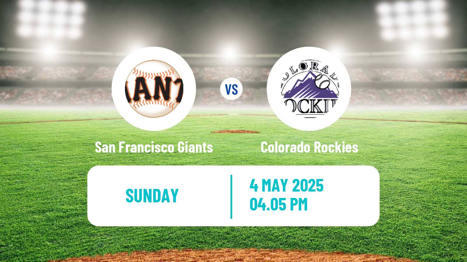 Baseball MLB San Francisco Giants - Colorado Rockies