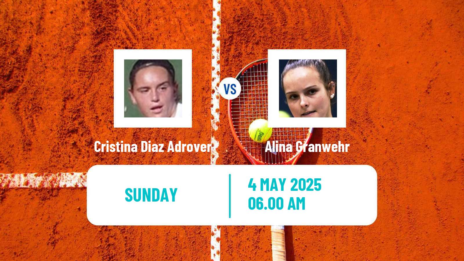 Tennis ITF W15 Oegstgeest Women Cristina Diaz Adrover - Alina Granwehr