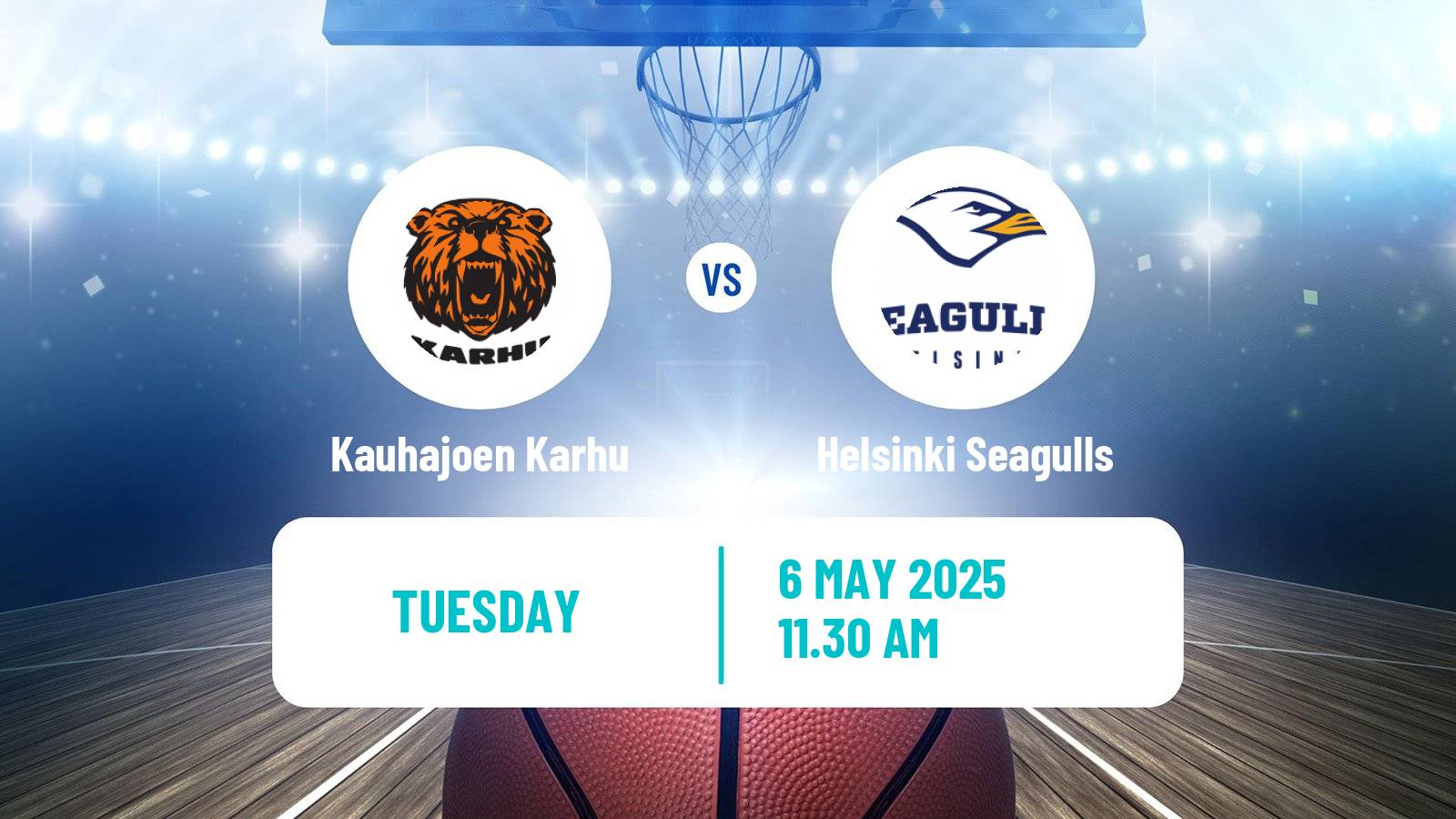 Basketball Finnish Korisliiga Kauhajoen Karhu - Helsinki Seagulls