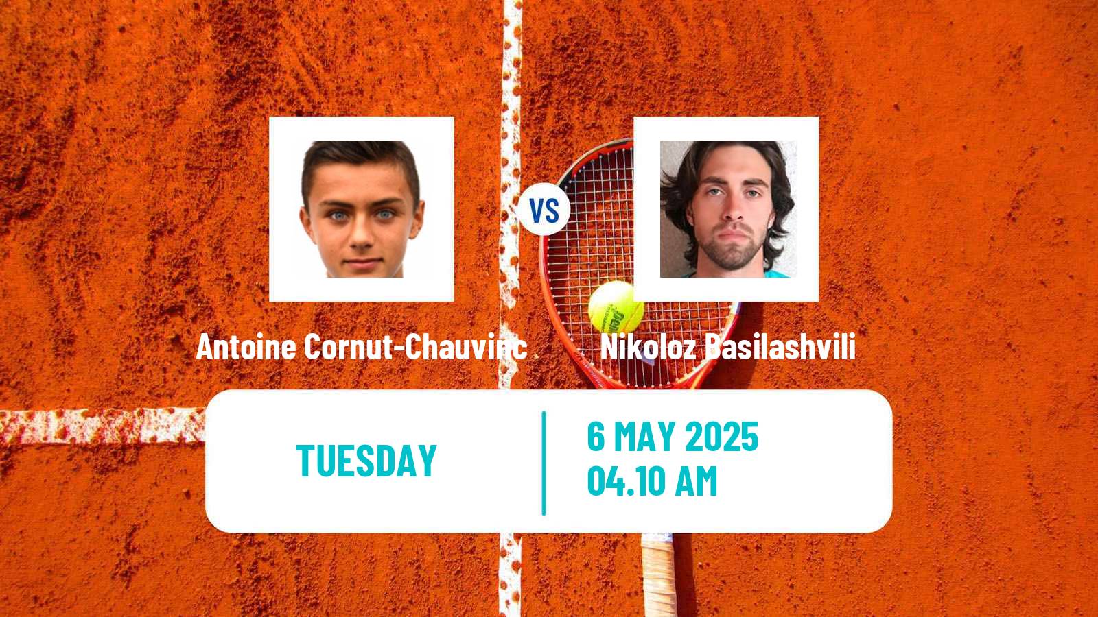 Tennis Prague Challenger Men Antoine Cornut-Chauvinc - Nikoloz Basilashvili