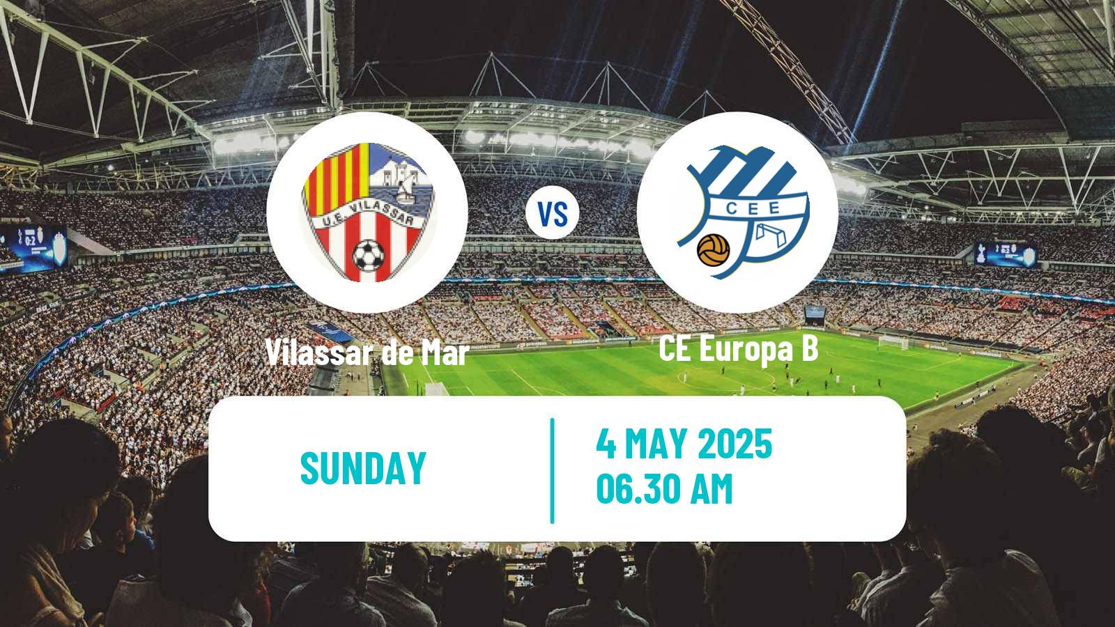 Soccer Spanish Tercera RFEF - Group 5 Vilassar de Mar - CE Europa B