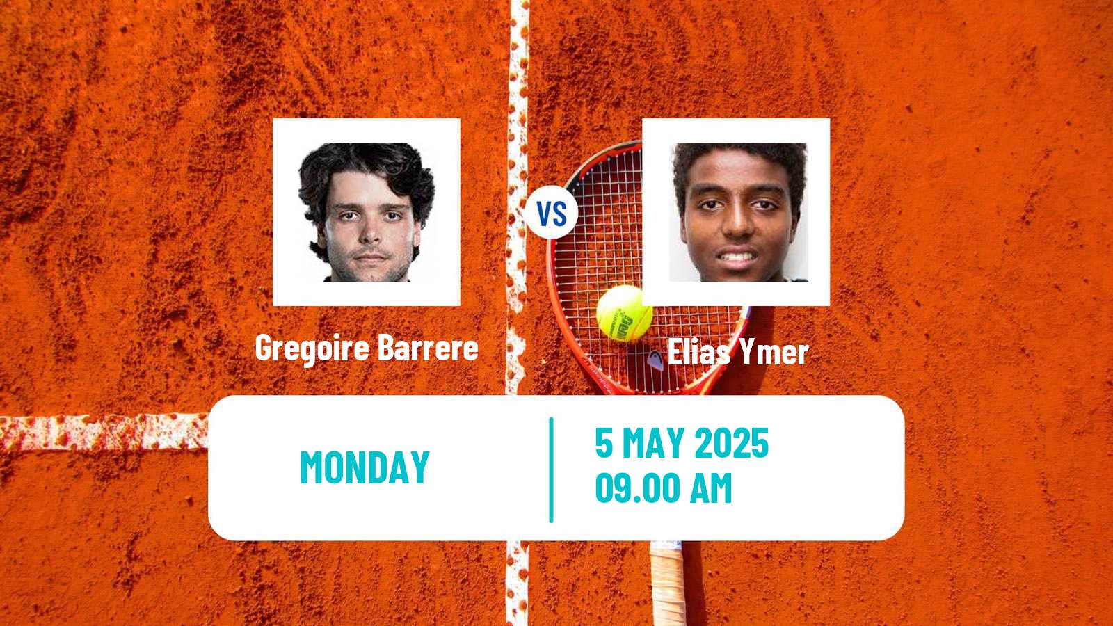 Tennis Francavilla Challenger Men Gregoire Barrere - Elias Ymer