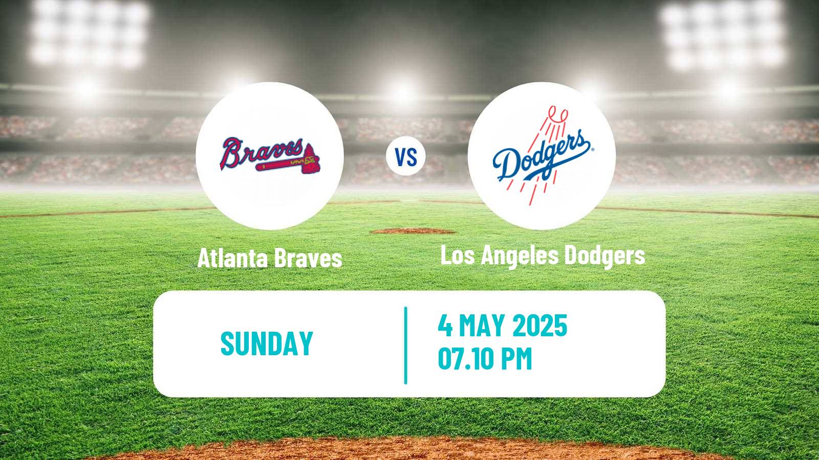 Baseball MLB Atlanta Braves - Los Angeles Dodgers