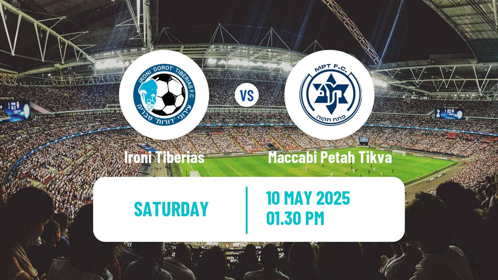 Soccer Israeli Ligat haAl Ironi Tiberias - Maccabi Petah Tikva