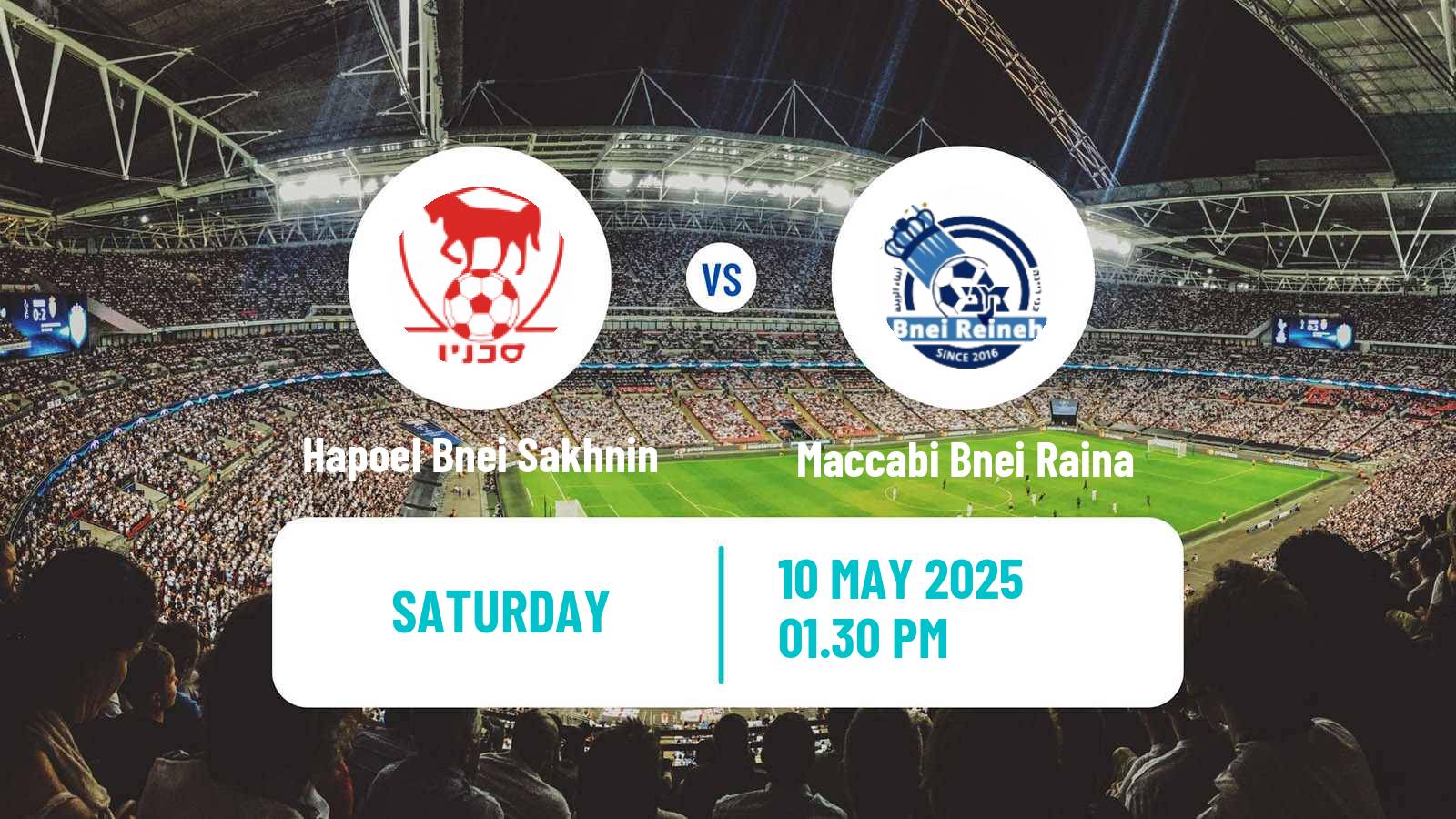 Soccer Israeli Ligat haAl Hapoel Bnei Sakhnin - Maccabi Bnei Raina