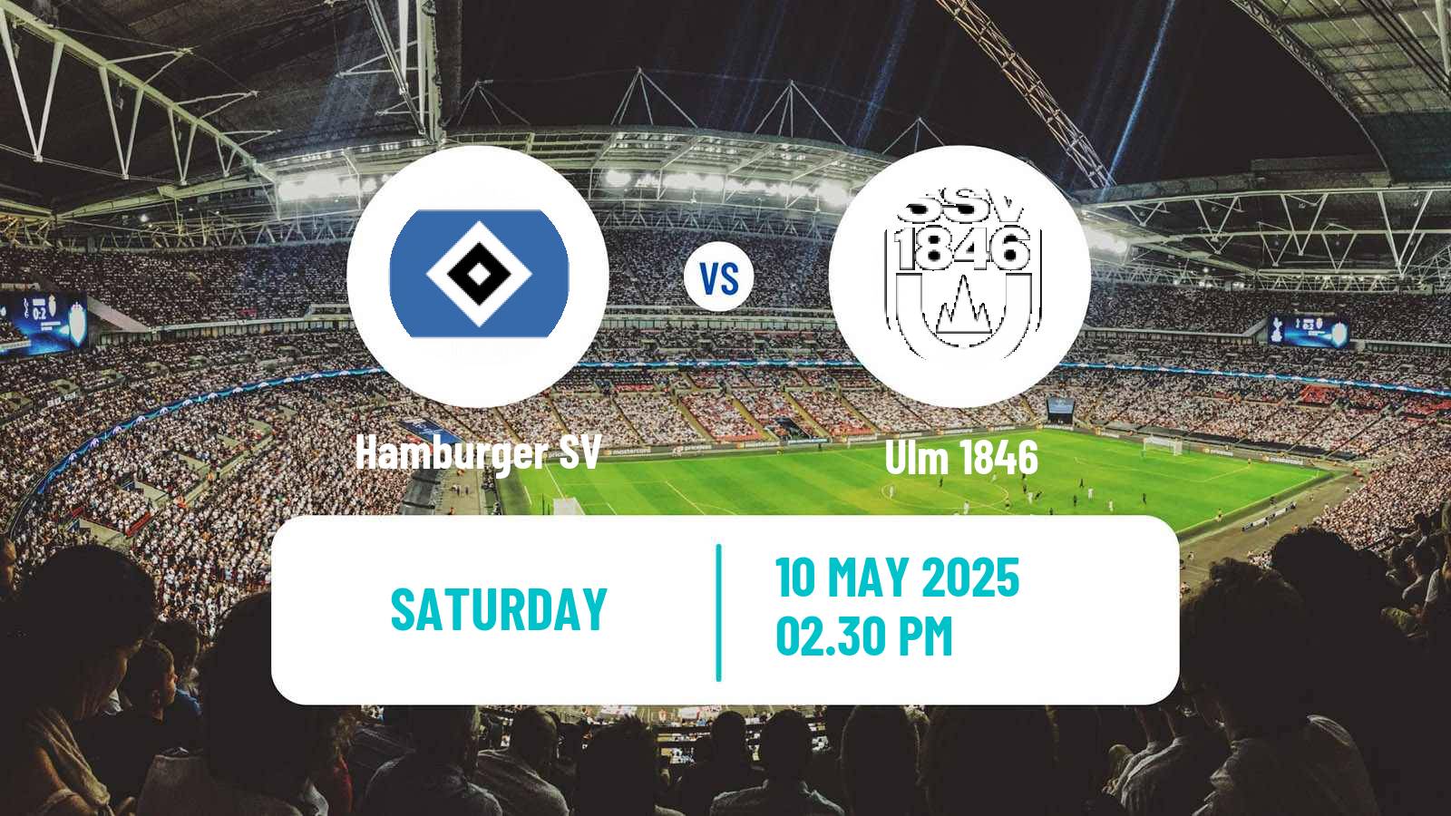 Soccer German 2 Bundesliga Hamburger SV - Ulm 1846