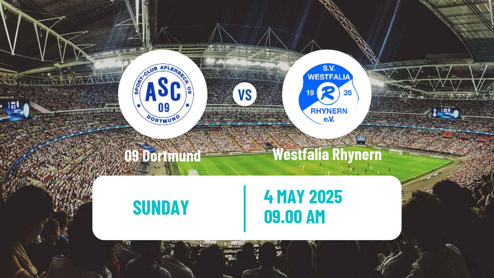 Soccer German Oberliga Westfalen 09 Dortmund - Westfalia Rhynern