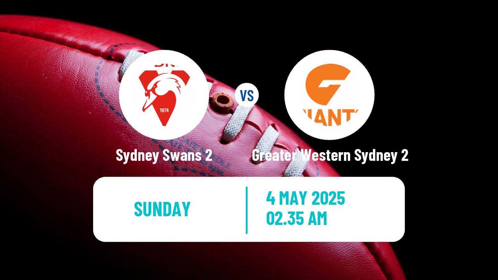 Aussie rules VFL Sydney Swans 2 - Greater Western Sydney 2