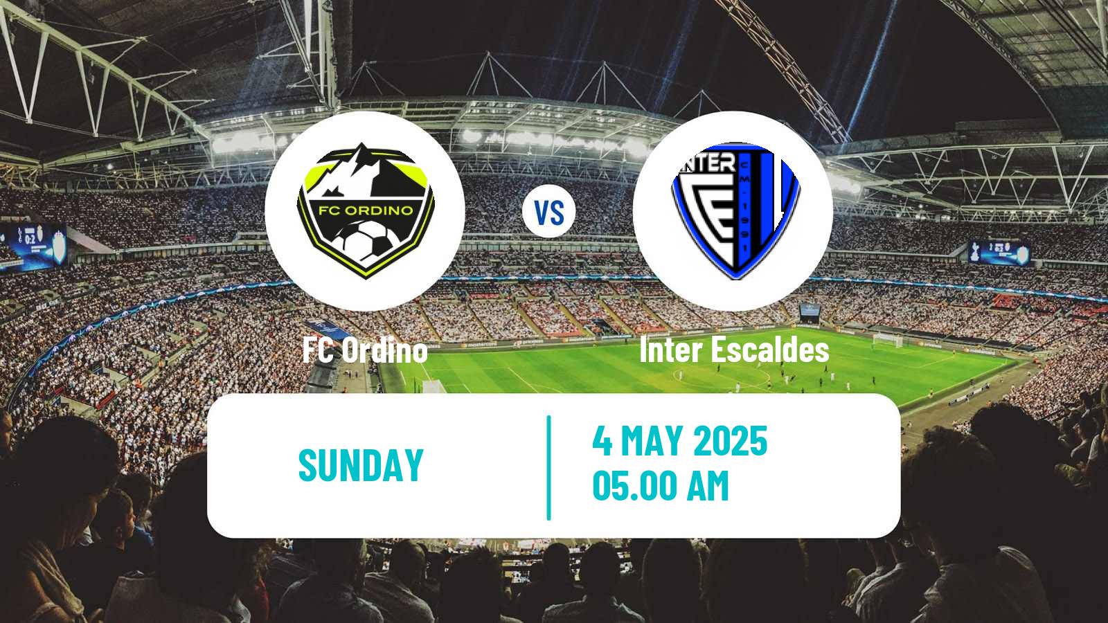 Soccer Andorra Primera Divisio Ordino - Inter Escaldes