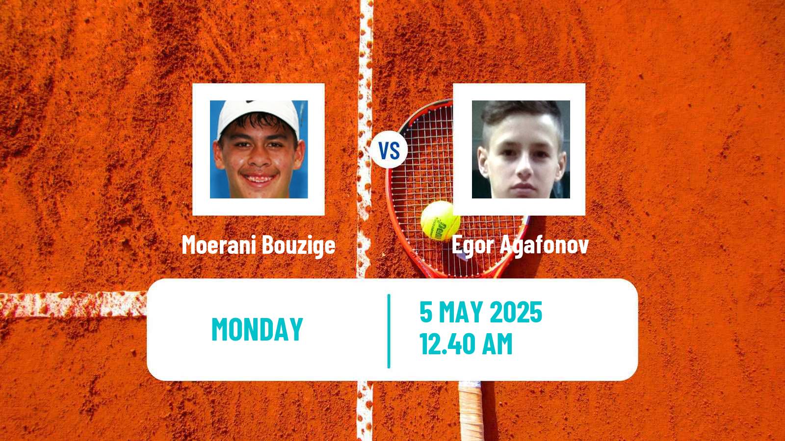 Tennis Wuxi Challenger Men Moerani Bouzige - Egor Agafonov