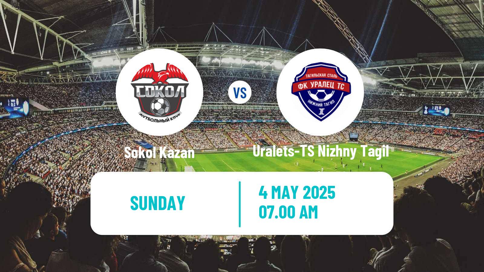 Soccer  FNL 2 Division B Group 4 Sokol Kazan - Uralets-TS Nizhny Tagil
