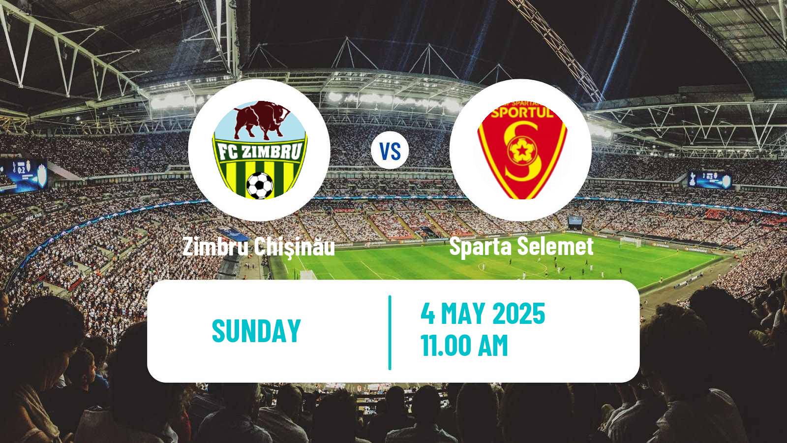 Soccer Moldovan Super Liga Zimbru Chişinău - Sparta Selemet