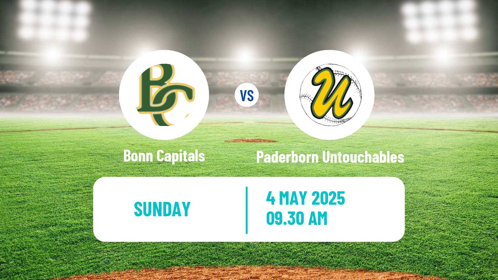 Baseball German Bundesliga North Baseball Bonn Capitals - Paderborn Untouchables