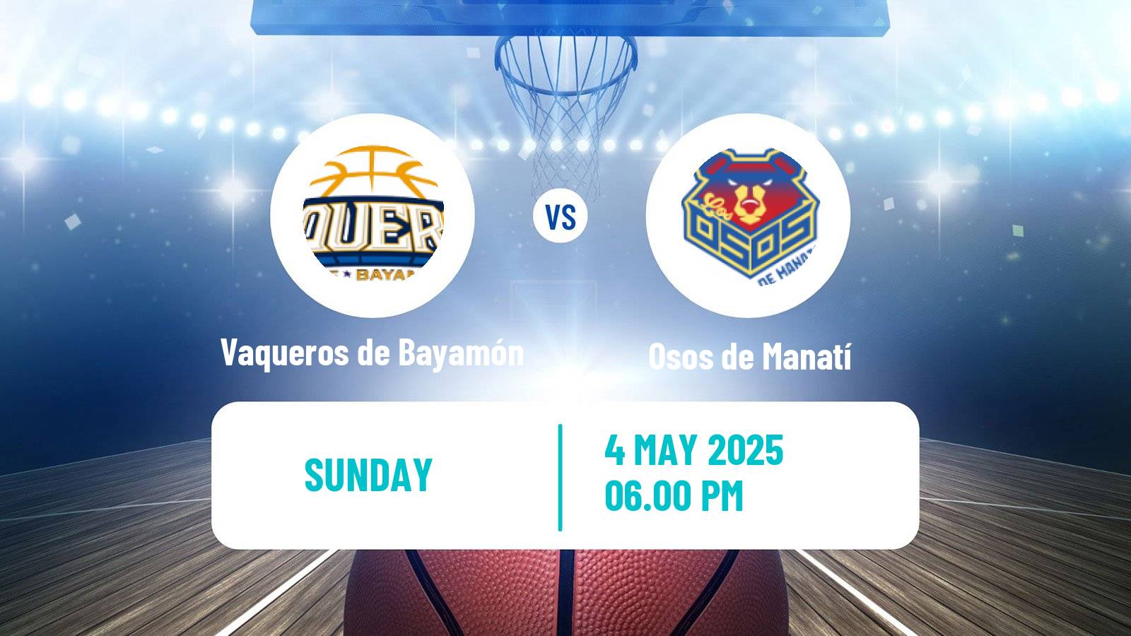 Basketball Puerto Rican BSN Vaqueros de Bayamón - Osos de Manatí