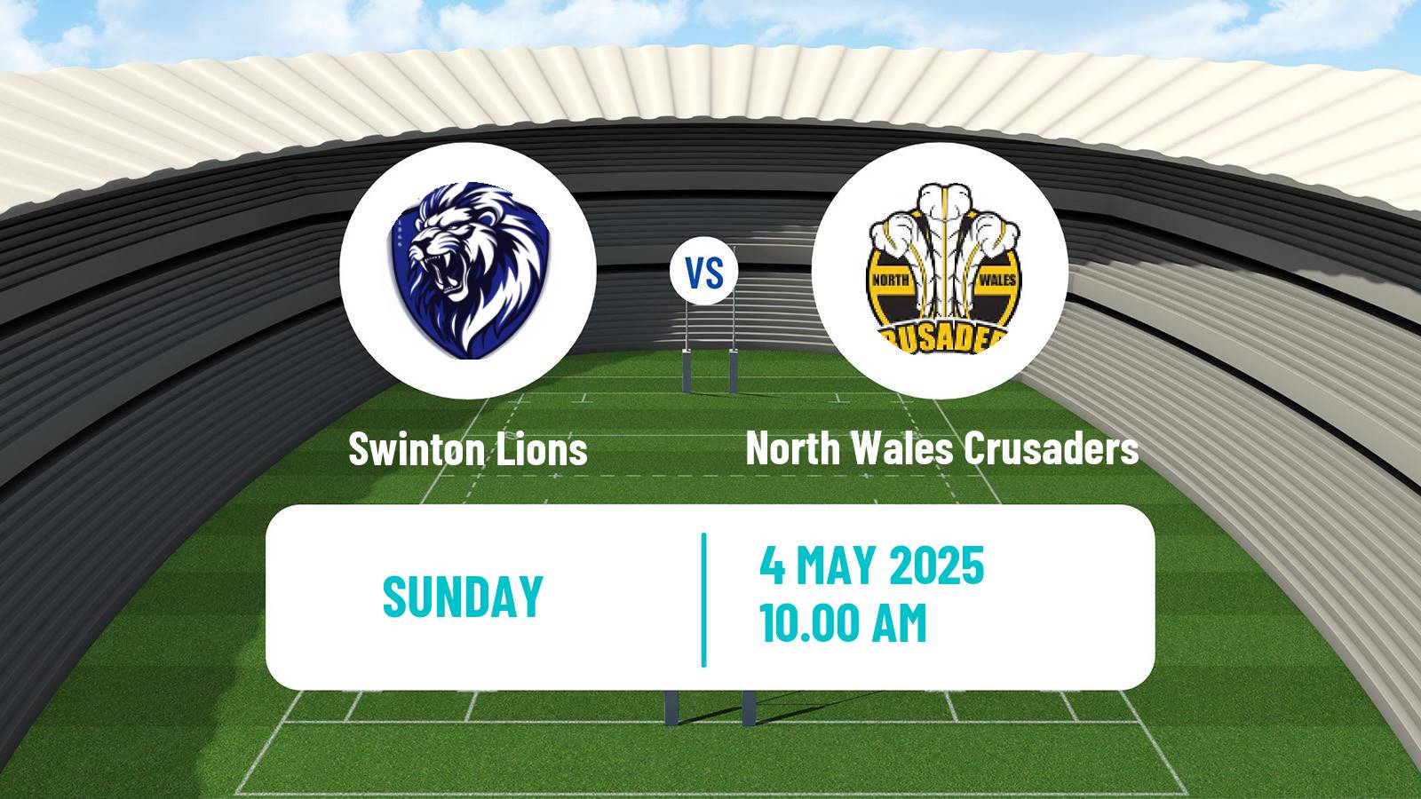 Rugby league English League 1 Rugby League Swinton Lions - North Wales Crusaders