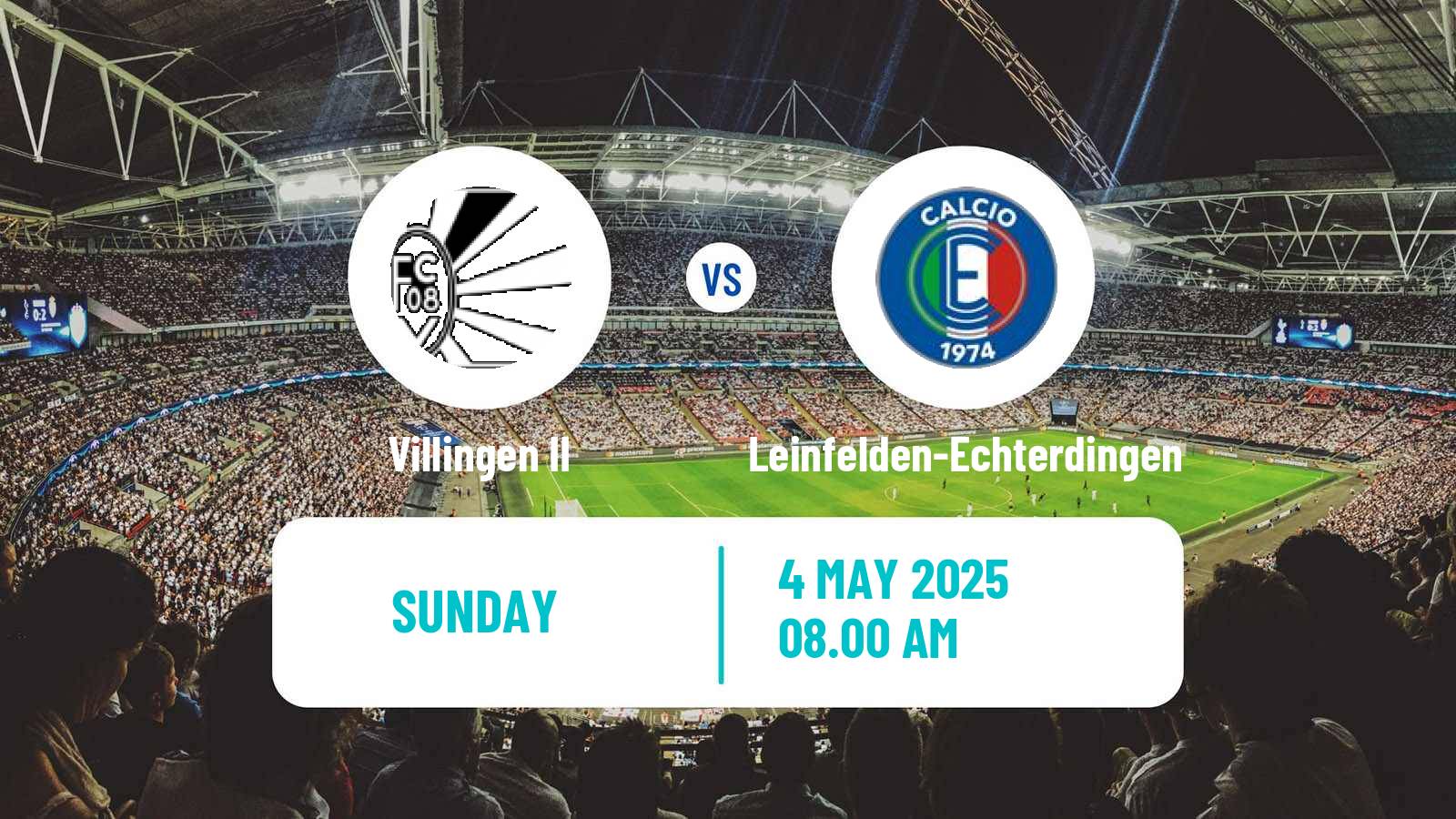 Soccer German Oberliga Baden-Württemberg Villingen II - Leinfelden-Echterdingen