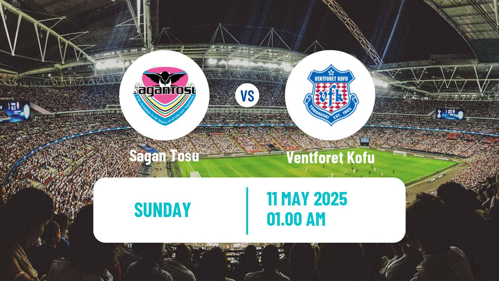 Soccer Japan J2 League Sagan Tosu - Ventforet Kofu