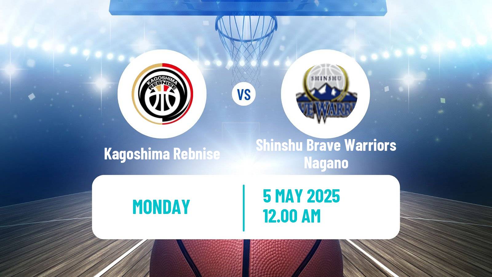 Basketball Japan B2 League Basketball Kagoshima Rebnise - Shinshu Brave Warriors Nagano