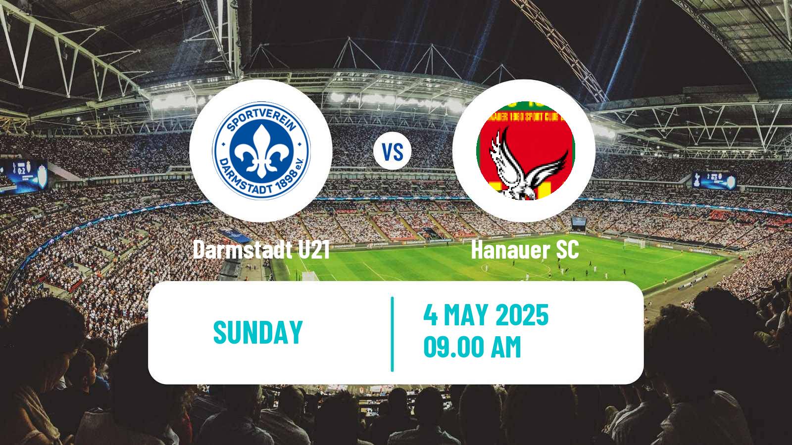 Soccer German Oberliga Hessen Darmstadt U21 - Hanauer