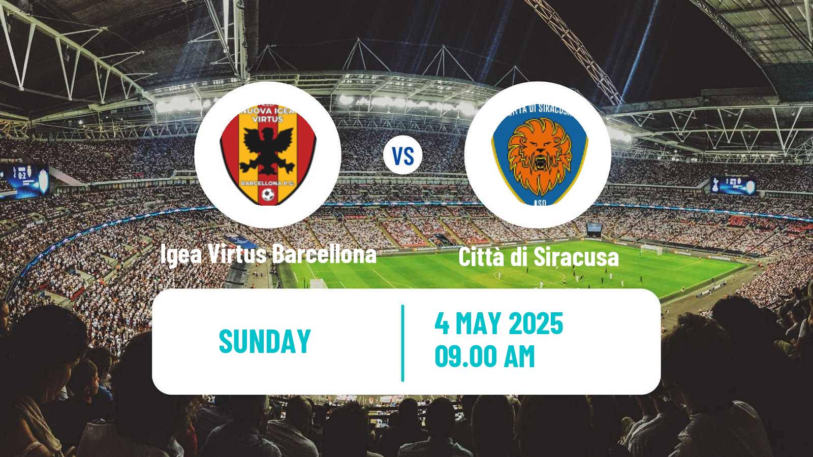 Soccer Italian Serie D - Group I Igea Virtus Barcellona - Città di Siracusa
