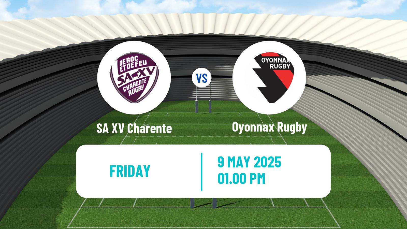 Rugby union French Pro D2 SA XV Charente - Oyonnax Rugby