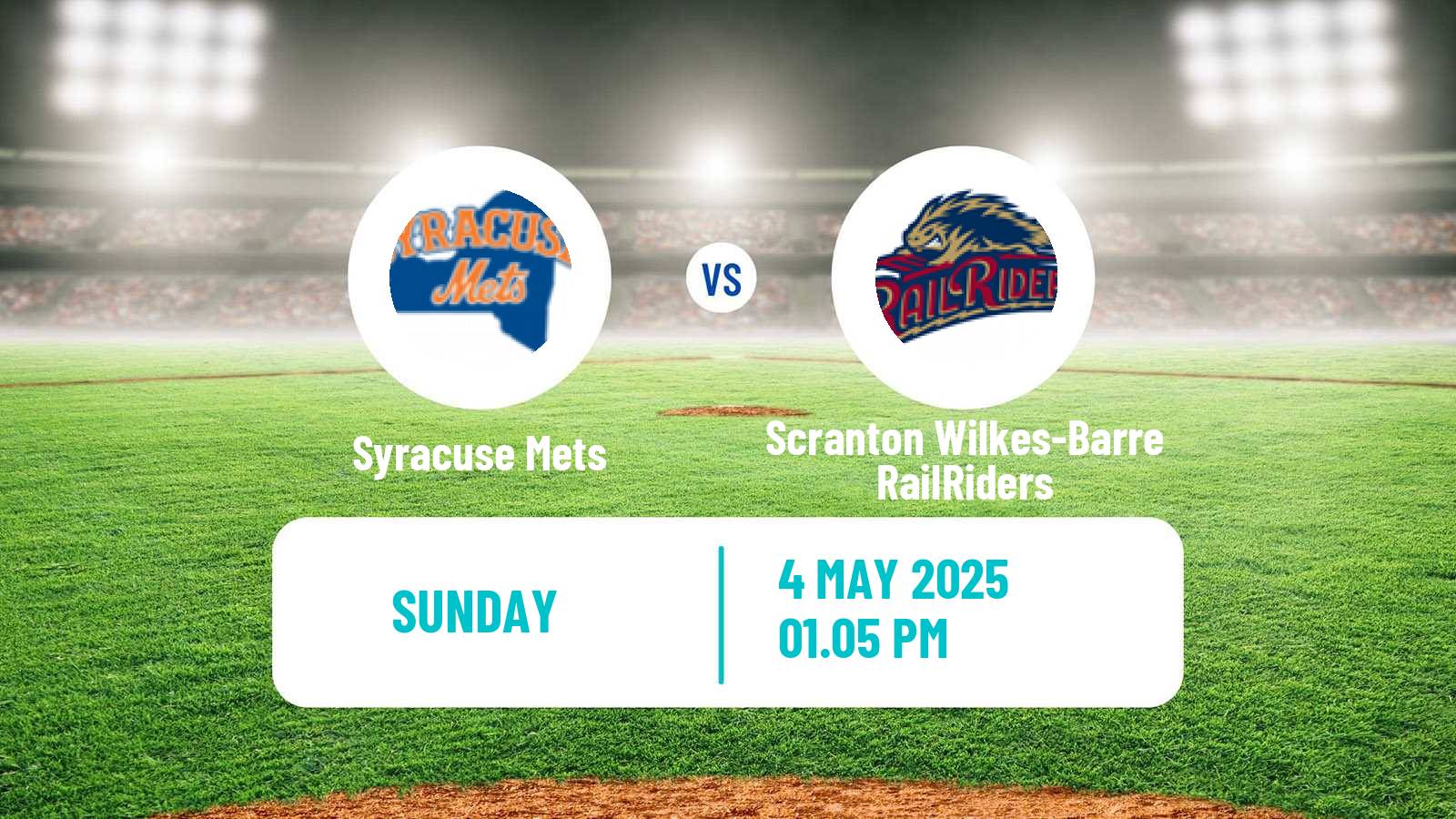 Baseball IL Syracuse Mets - Scranton Wilkes-Barre RailRiders