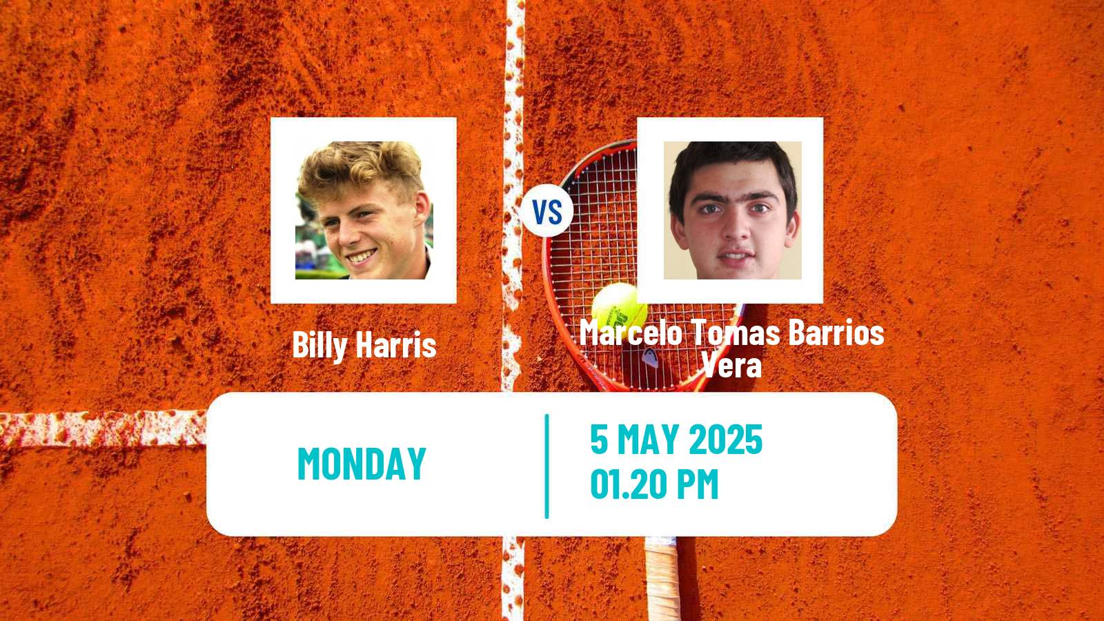 Tennis ATP Roma Billy Harris - Marcelo Tomas Barrios Vera