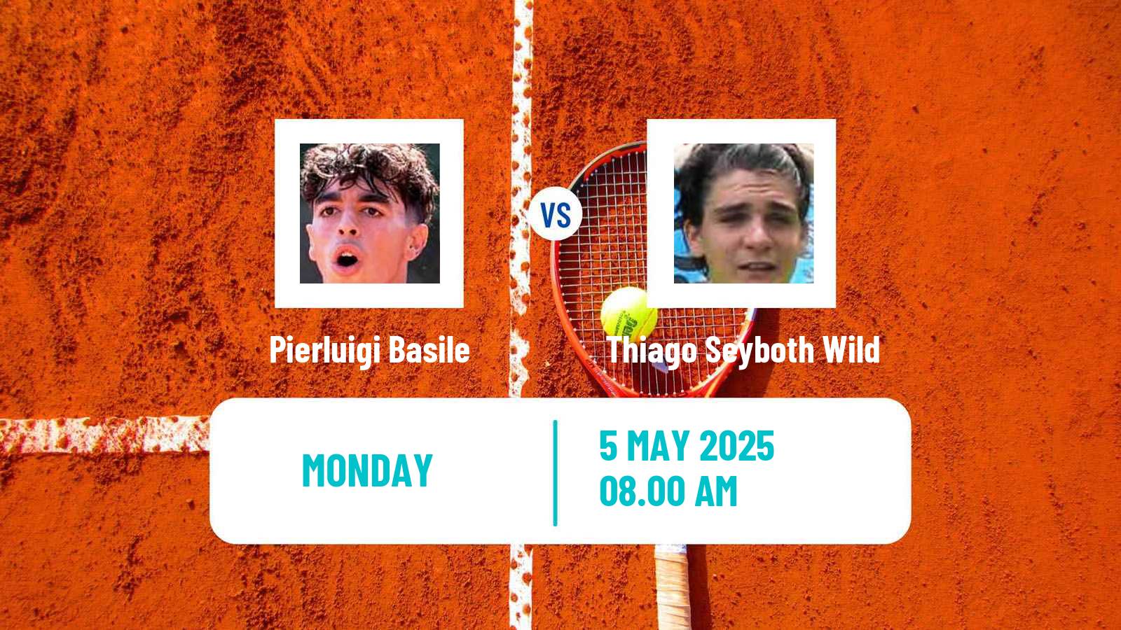 Tennis ATP Roma Pierluigi Basile - Thiago Seyboth Wild