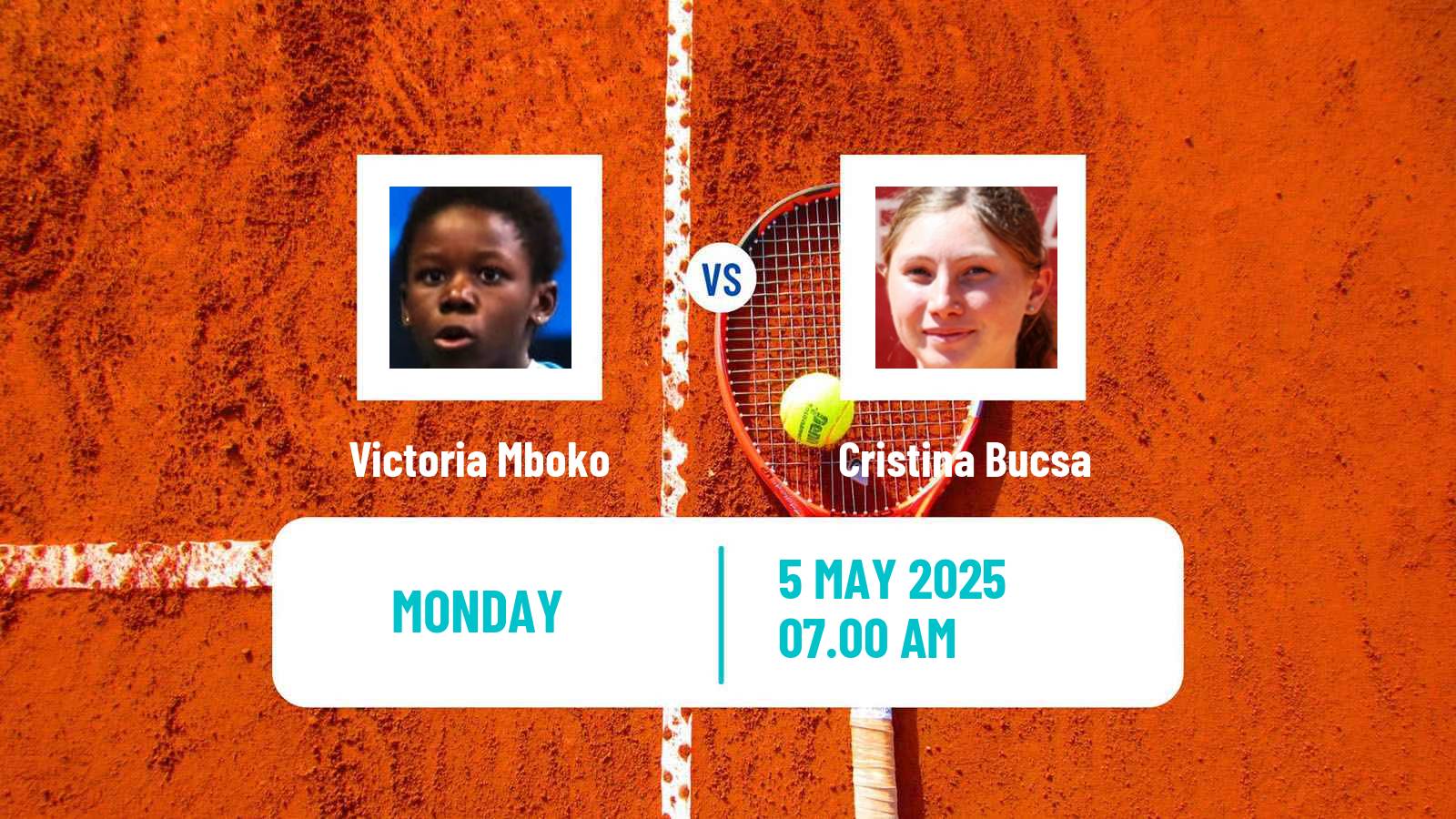 Tennis WTA Roma Victoria Mboko - Cristina Bucsa
