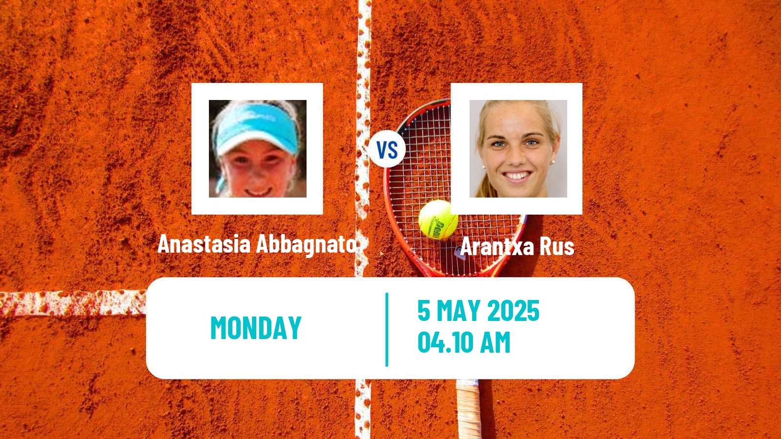 Tennis WTA Roma Anastasia Abbagnato - Arantxa Rus