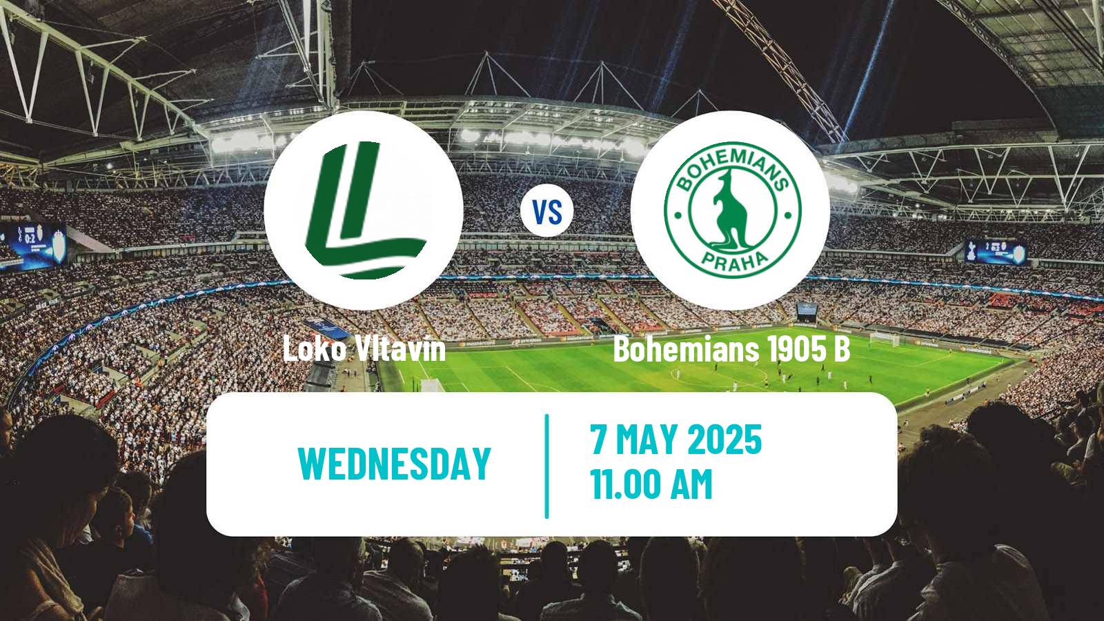 Soccer Czech CFL Group A Loko Vltavín - Bohemians 1905 B