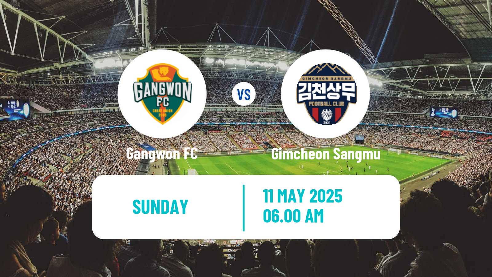 Soccer South Korean K-League 1 Gangwon - Gimcheon Sangmu