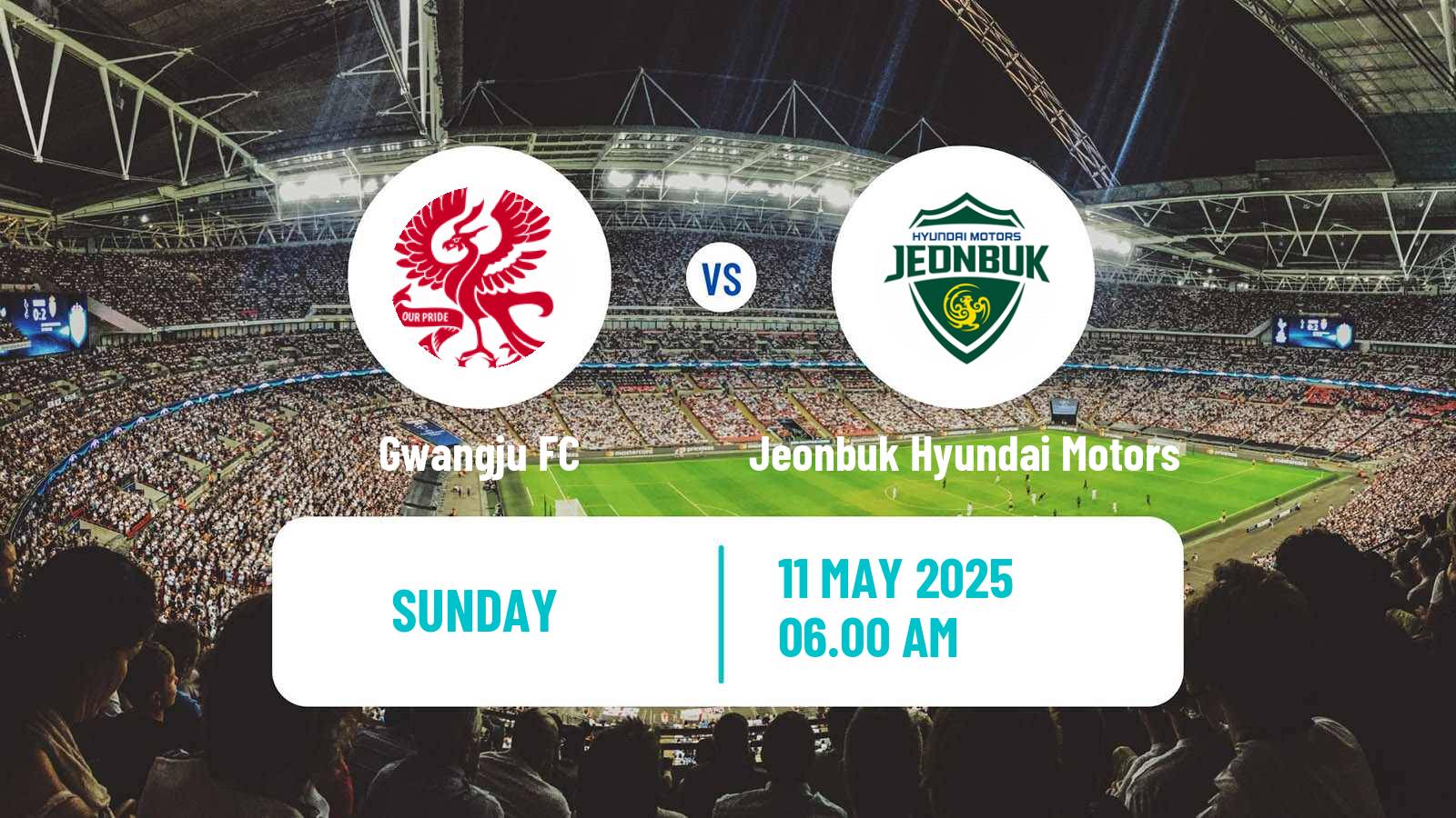 Soccer South Korean K-League 1 Gwangju - Jeonbuk Hyundai Motors