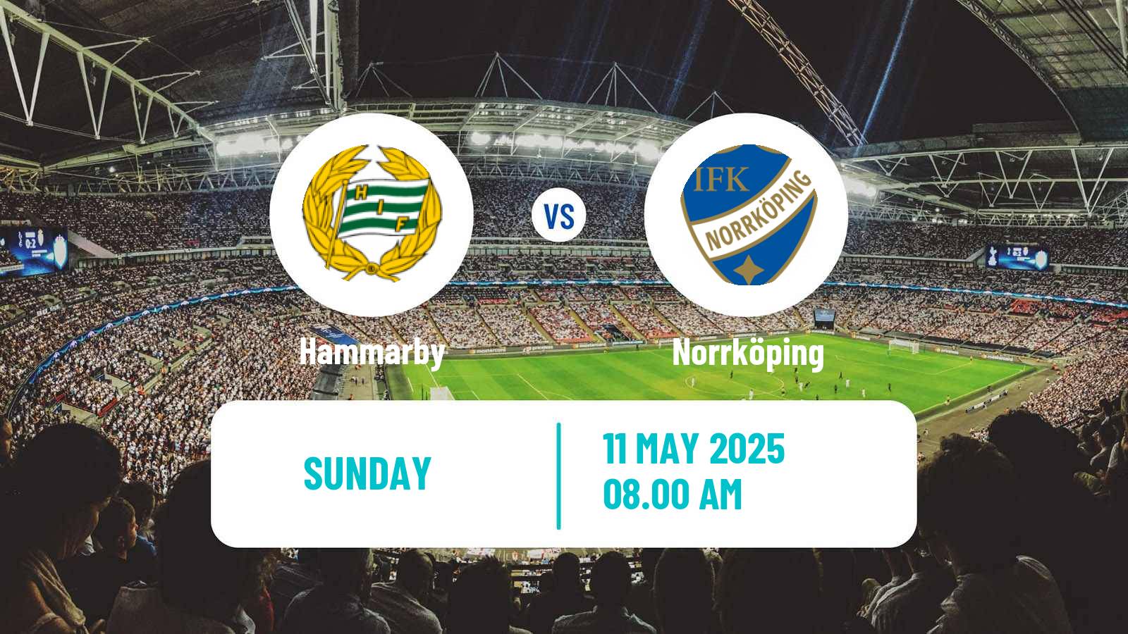 Soccer Swedish Allsvenskan Hammarby - Norrköping