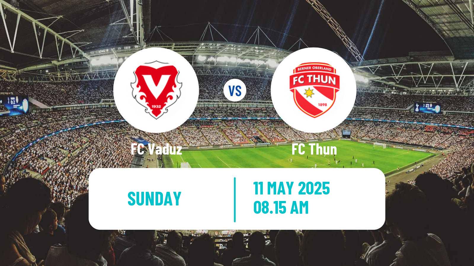Soccer Swiss Challenge League Vaduz - Thun