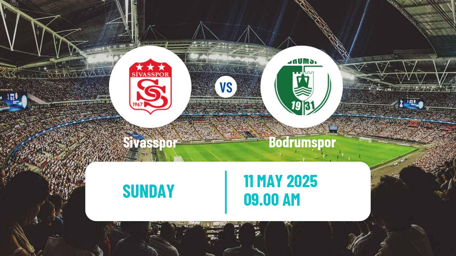 Soccer Turkish Super League Sivasspor - Bodrumspor