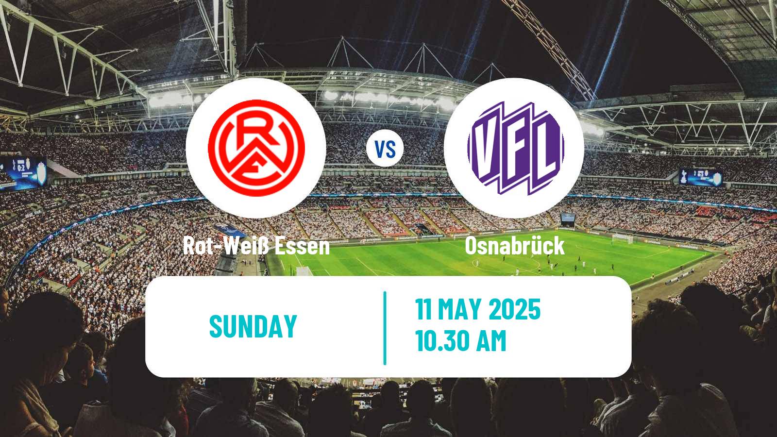 Soccer German 3 Bundesliga Rot-Weiß Essen - Osnabrück