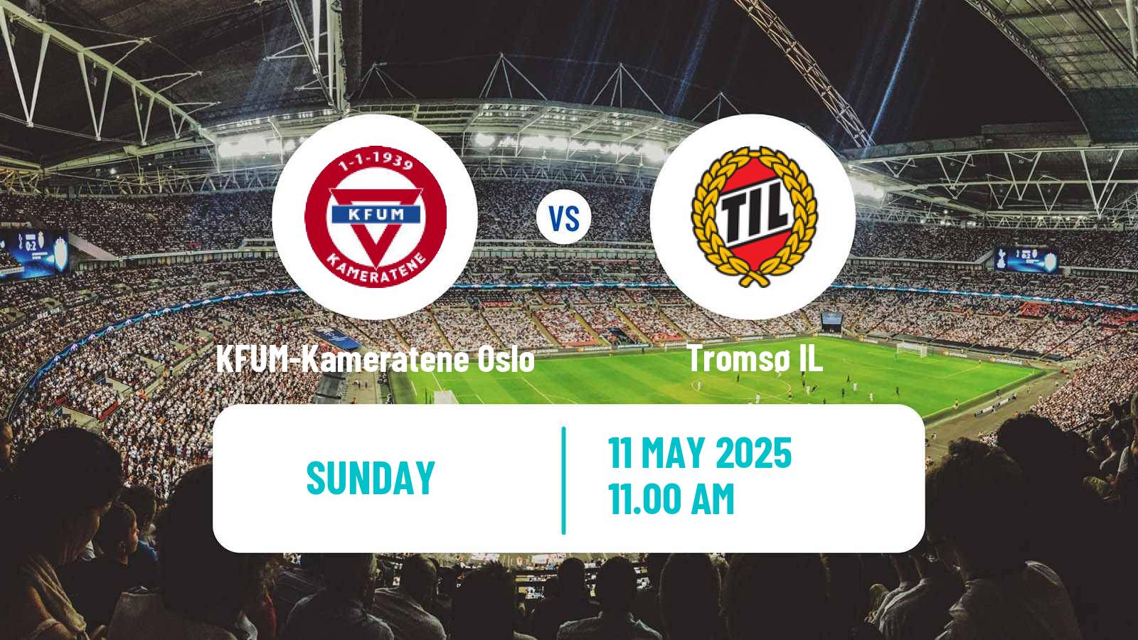 Soccer Norwegian Eliteserien KFUM-Kameratene Oslo - Tromsø