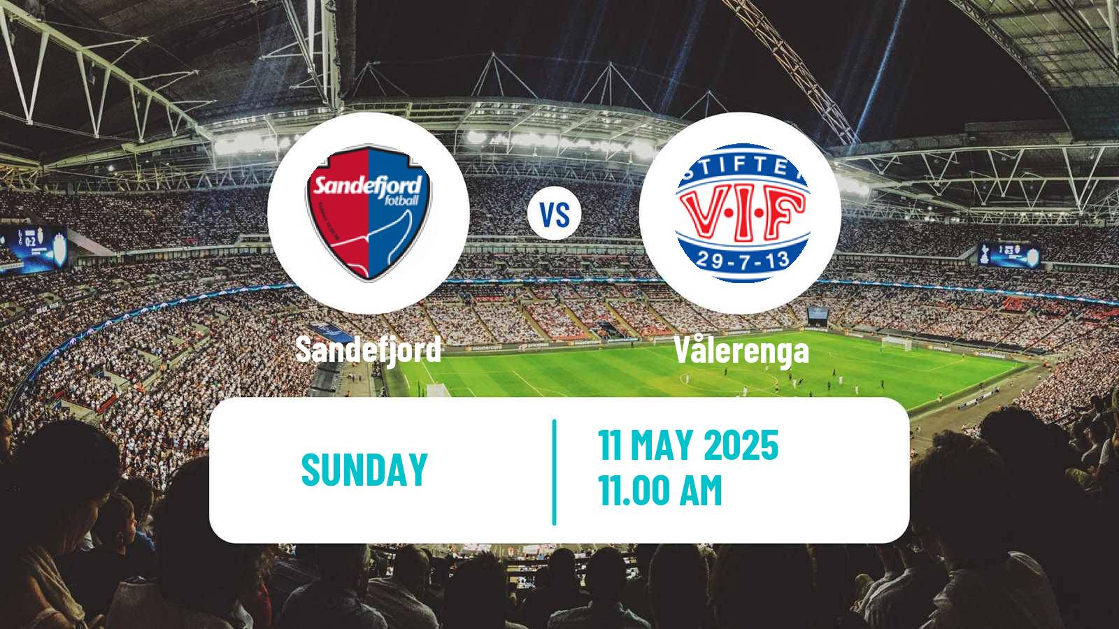 Soccer Norwegian Eliteserien Sandefjord - Vålerenga