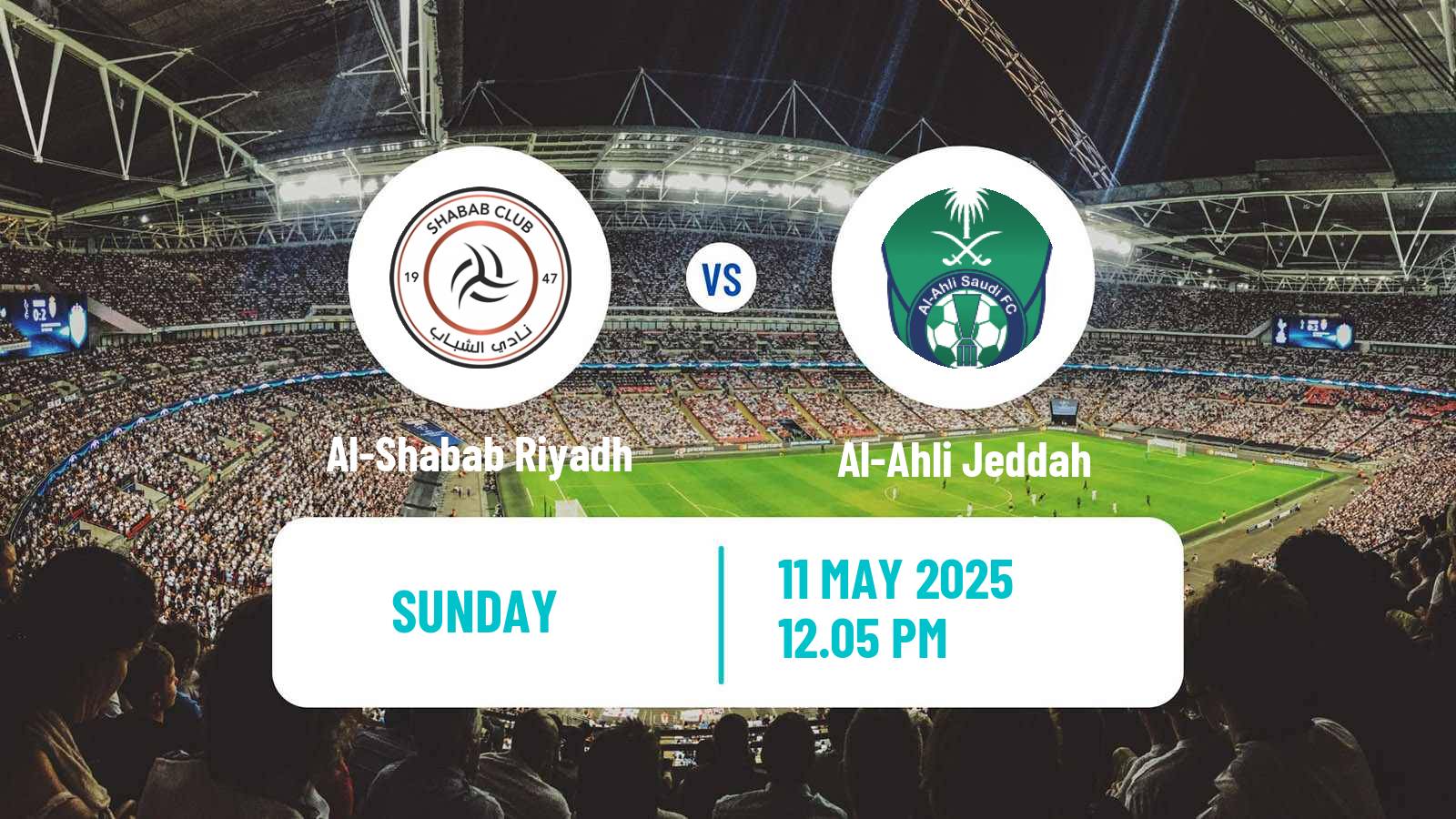 Soccer Saudi Professional League Al-Shabab Riyadh - Al-Ahli Jeddah